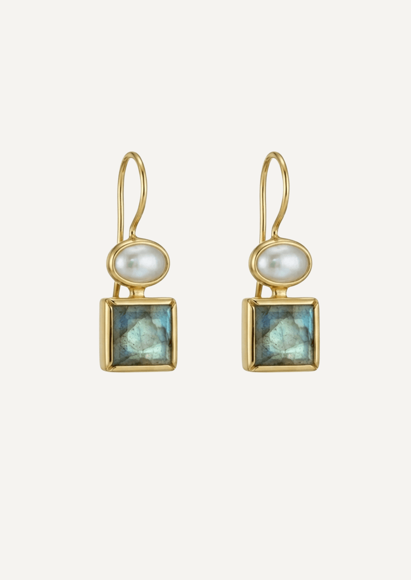The Paloma Labradorite & Freshwater Pearl Earrings - Molten Store