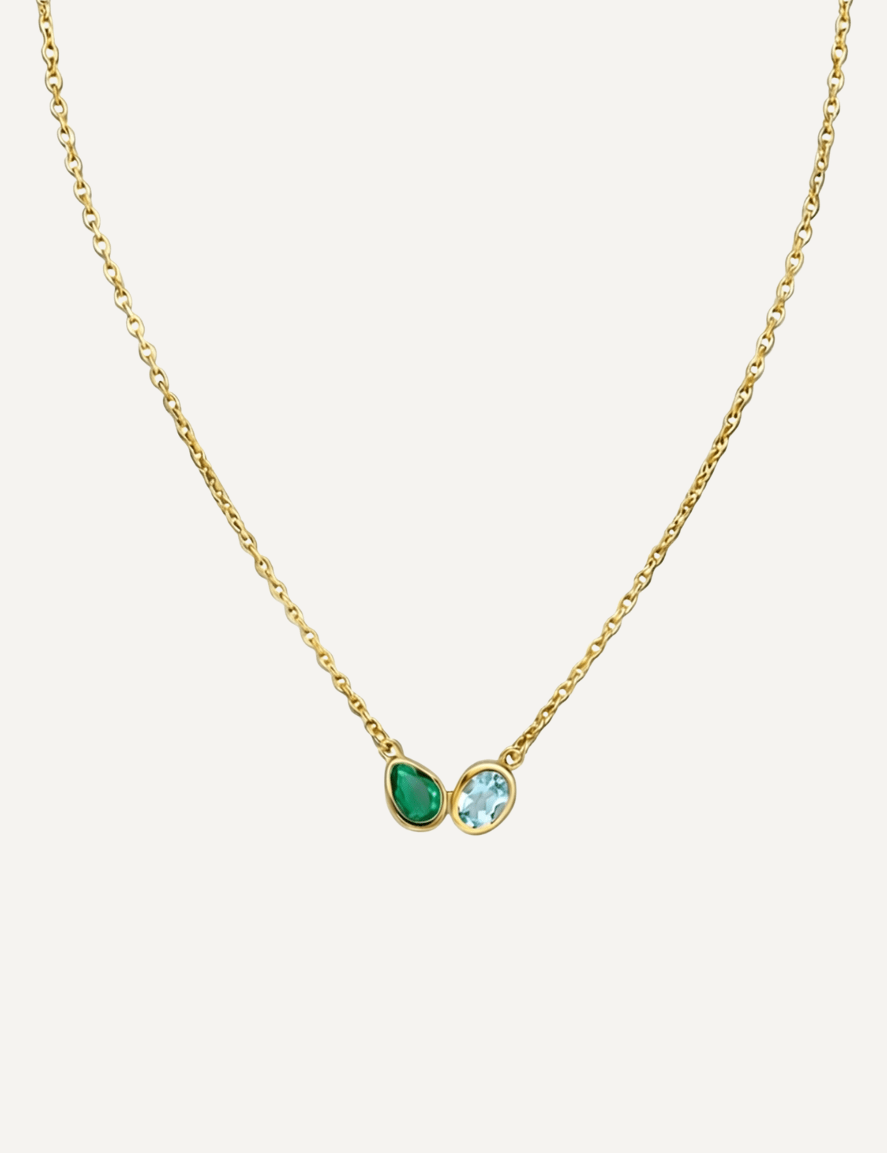 The Paré Green Onyx & Blue Topaz Necklace - Molten Store