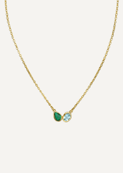 The Paré Green Onyx & Blue Topaz Necklace - Molten Store