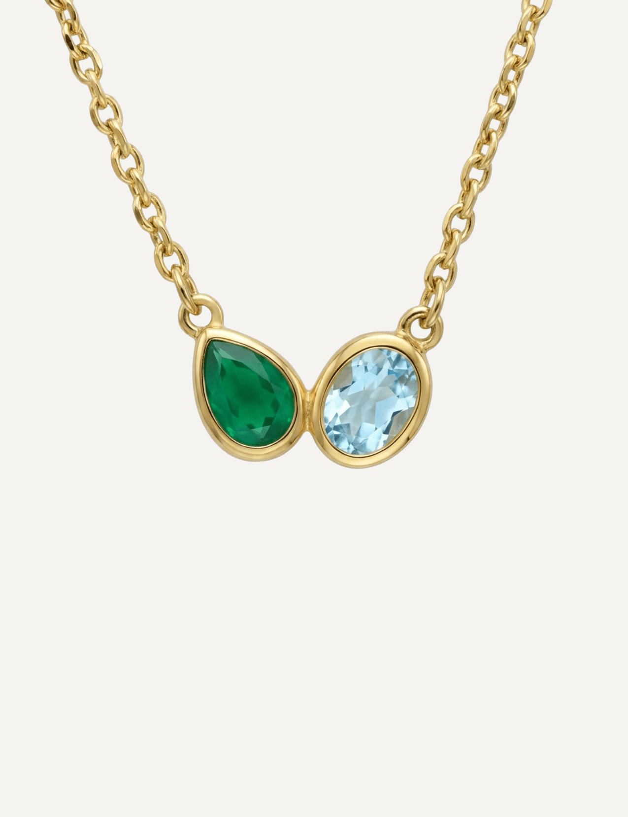 The Paré Green Onyx & Blue Topaz Necklace - Molten Store