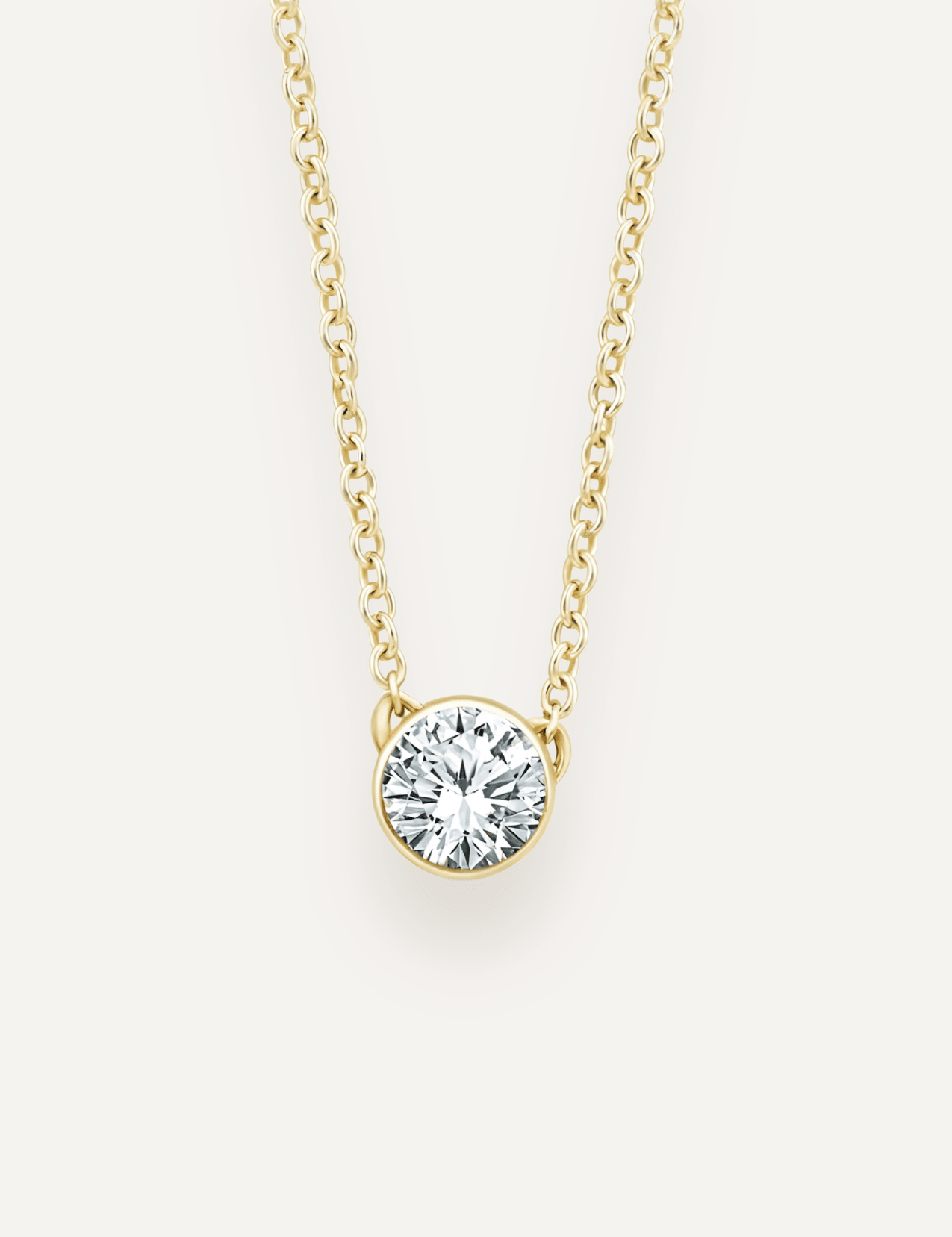 The Parker 9ct Gold Diamond Bezel Necklace - Molten Store