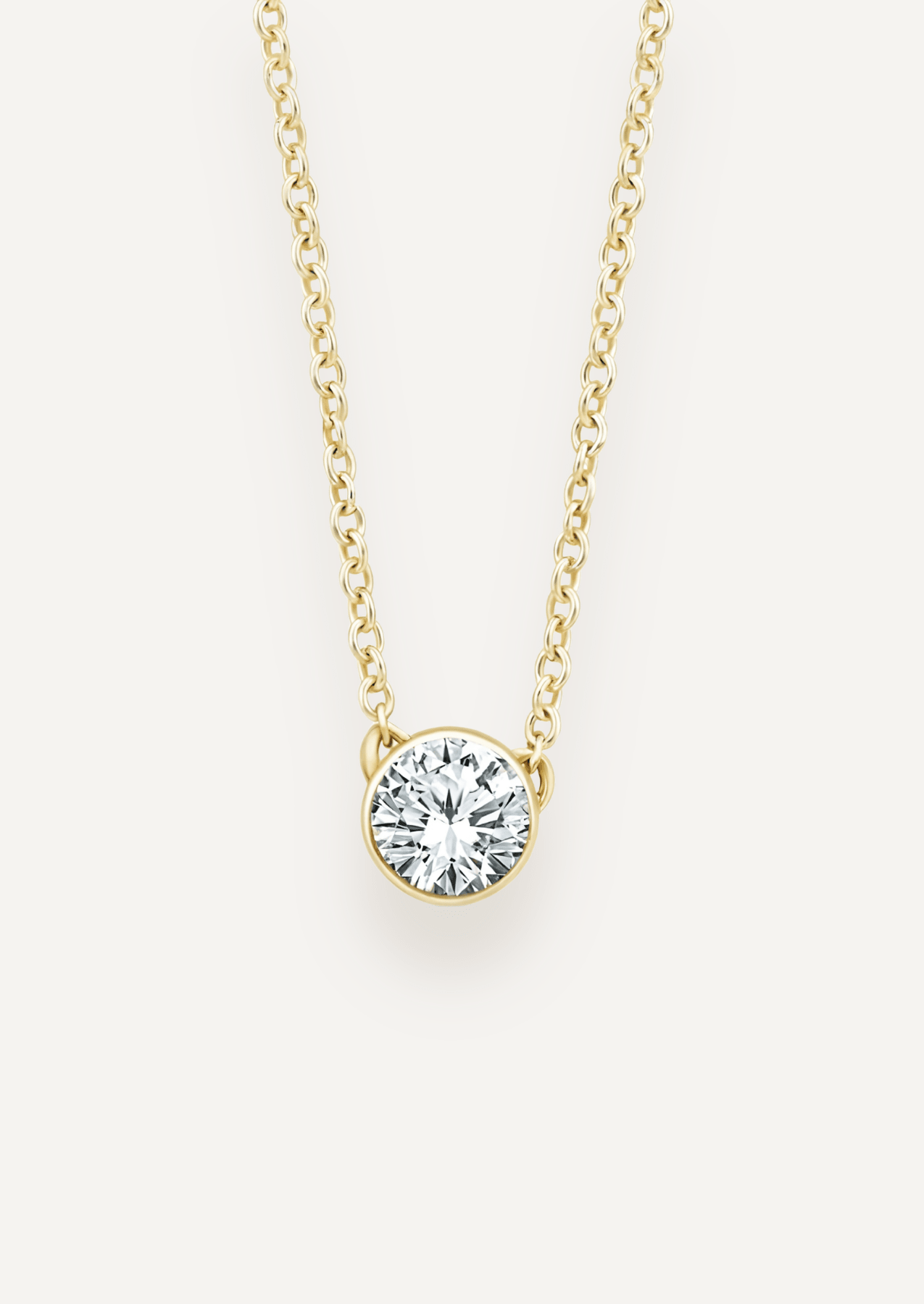 The Parker 9ct Gold Diamond Bezel Necklace - Molten Store