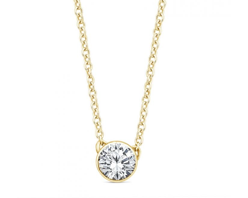 The Parker 9ct Gold Diamond Bezel Necklace - Molten Store
