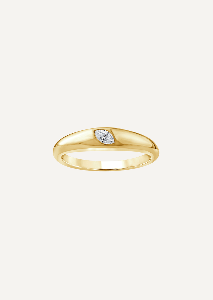 The Parks 9ct Gold Marquise Diamond Ring - Molten Store