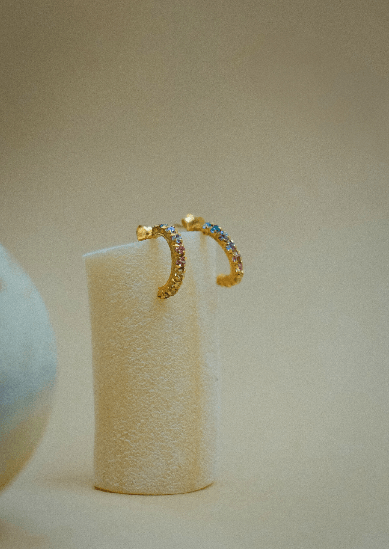 The Pastille 14ct Gold Vermeil Half Hoops - Molten Store