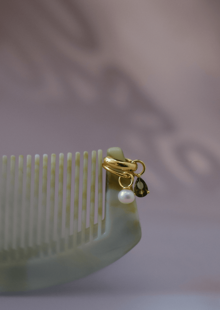 The Poise Gold Vermeil Pearl Earring Charm - Molten Store