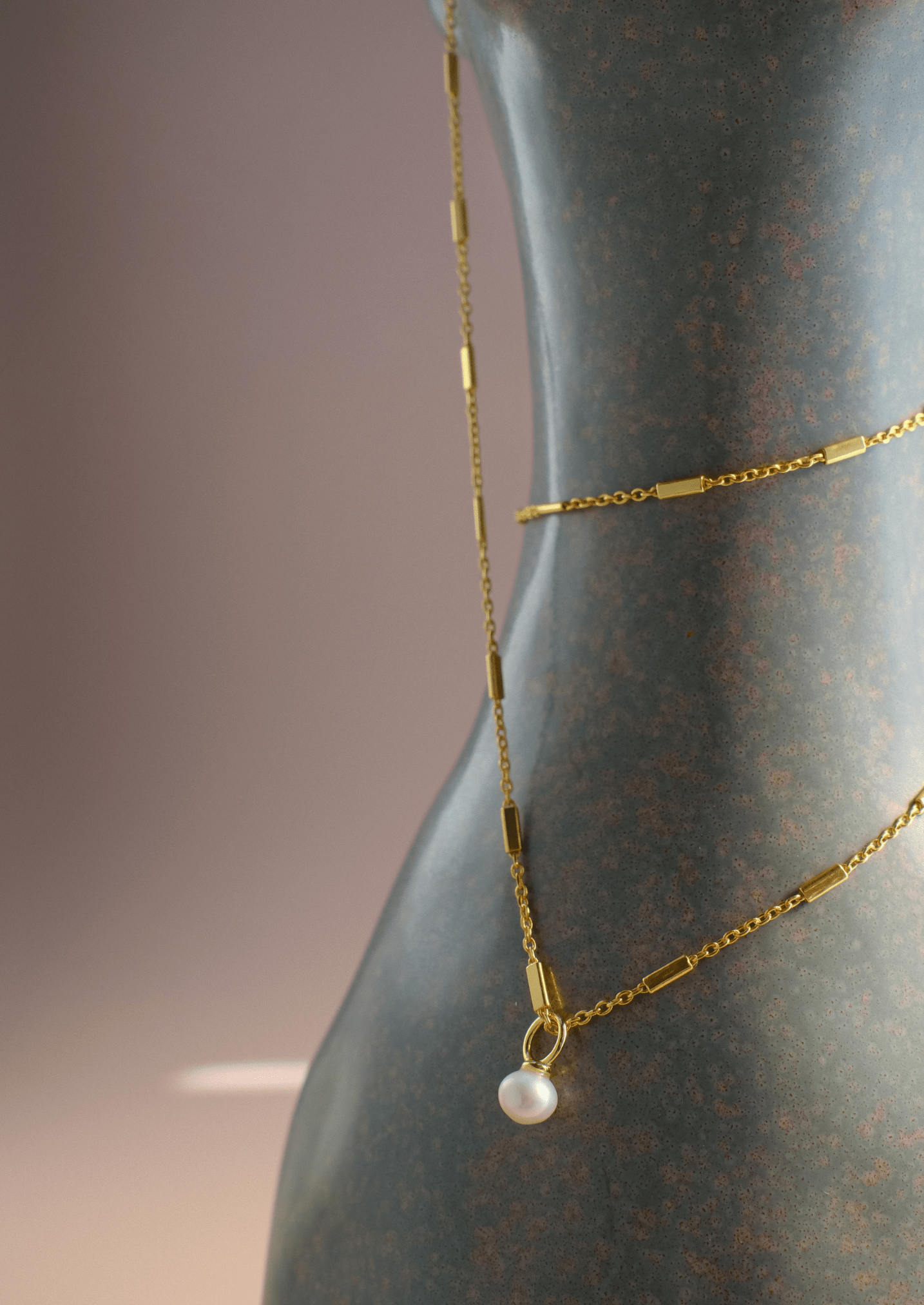 The Poise Gold Vermeil Pearl Necklace - Molten Store