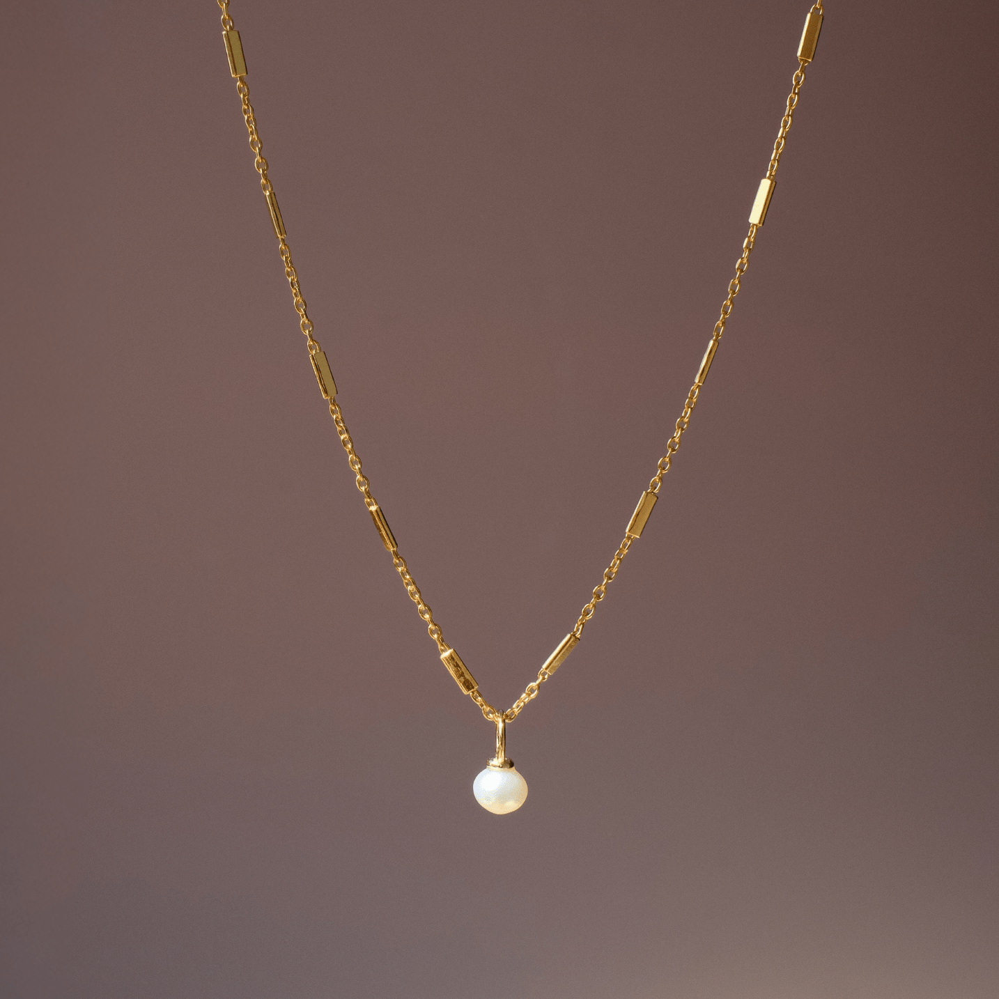 The Poise Gold Vermeil Pearl Necklace - Molten Store