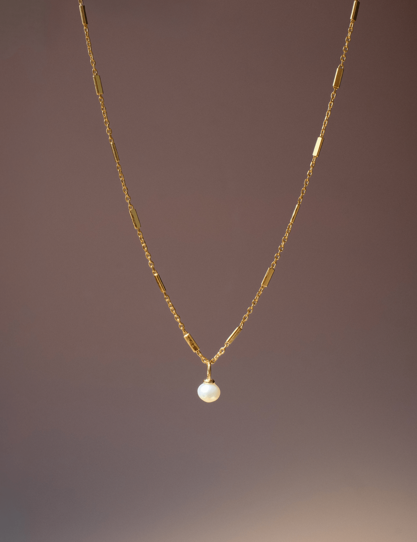 The Poise Gold Vermeil Pearl Necklace - Molten Store