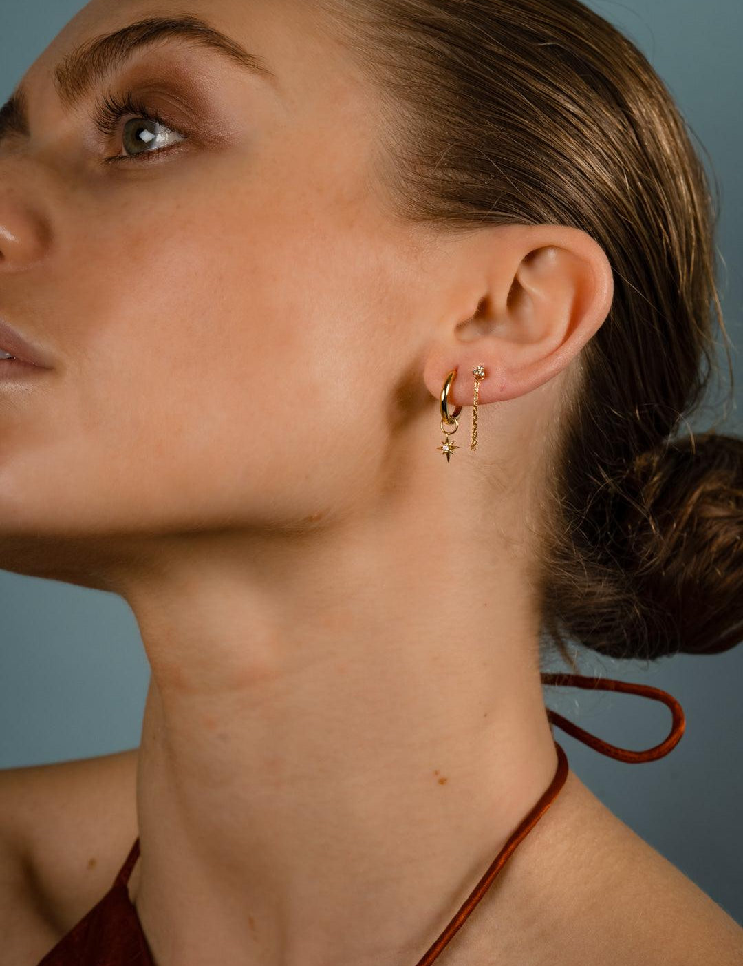 The Posy Topaz 14ct Gold Vermeil Stud Earrings - Molten Store