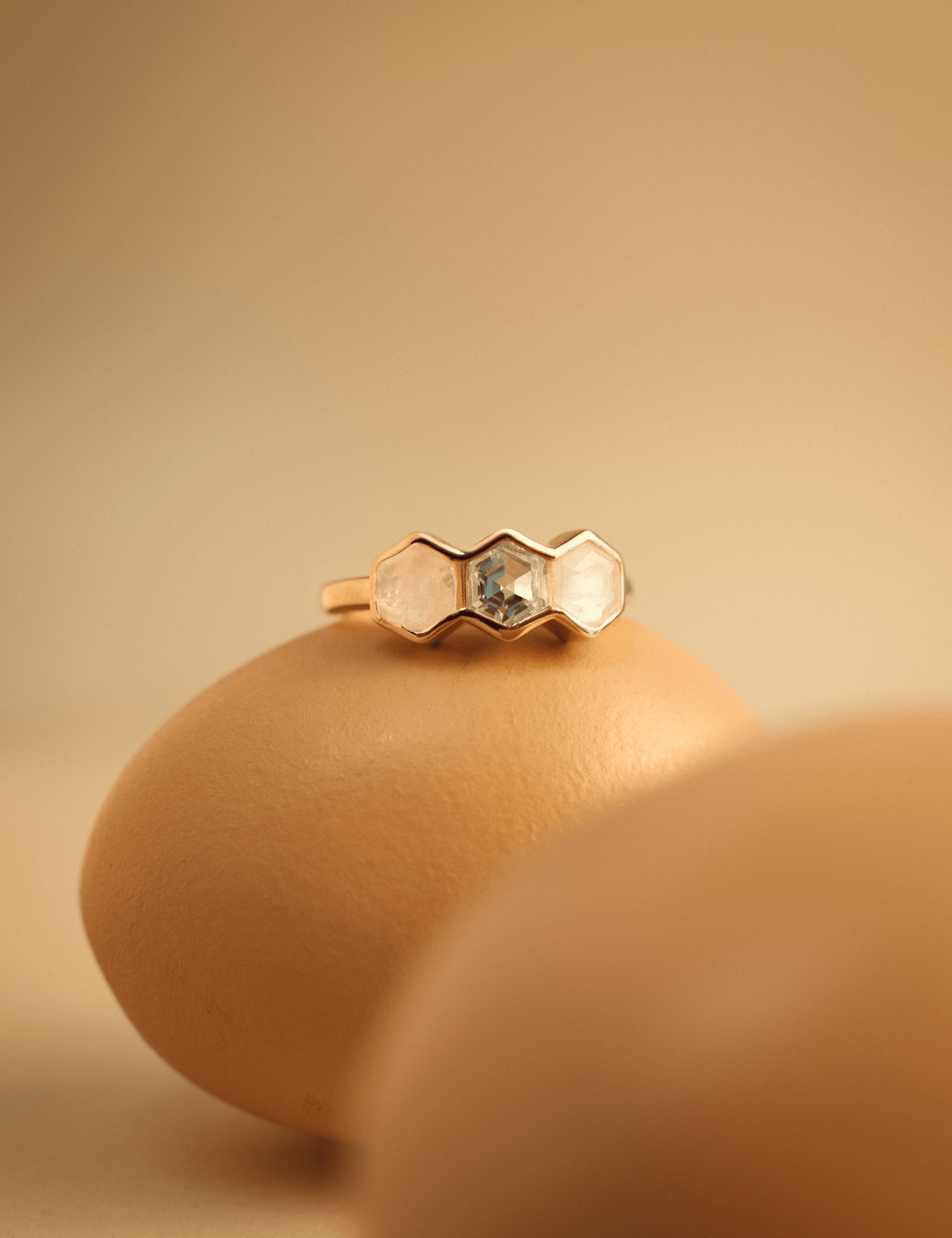 The Prisma Ring with Blue Topaz and Moonstone - Molten Store