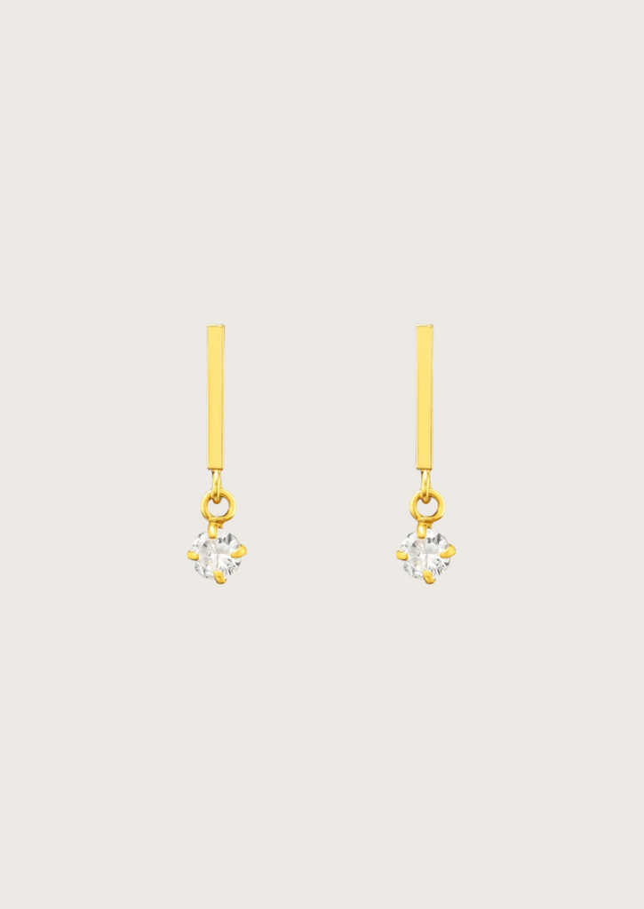The Prose 14ct Gold Vermeil Drop Stud Earrings - Molten Store