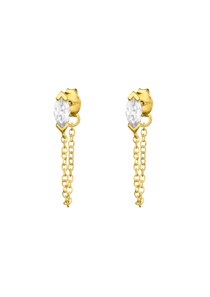 The Radiance 14ct Gold Vermeil Ear Jackets - Molten Store