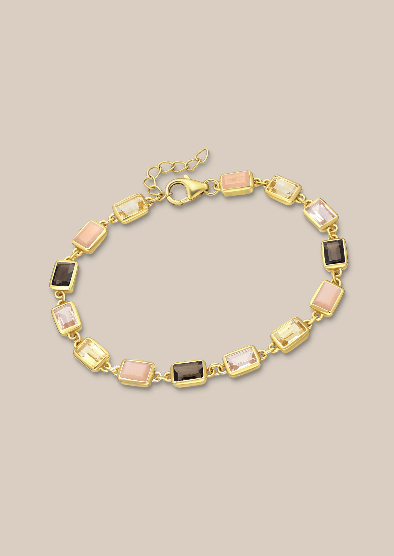 The Reign Gold Vermeil Multi - Stone Bracelet - Molten Store