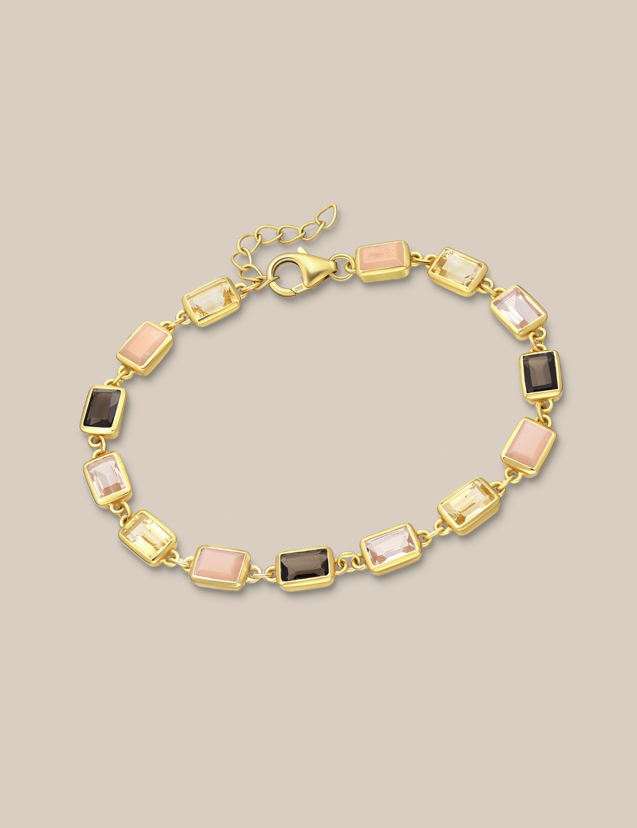 The Reign Gold Vermeil Multi - Stone Bracelet - Molten Store