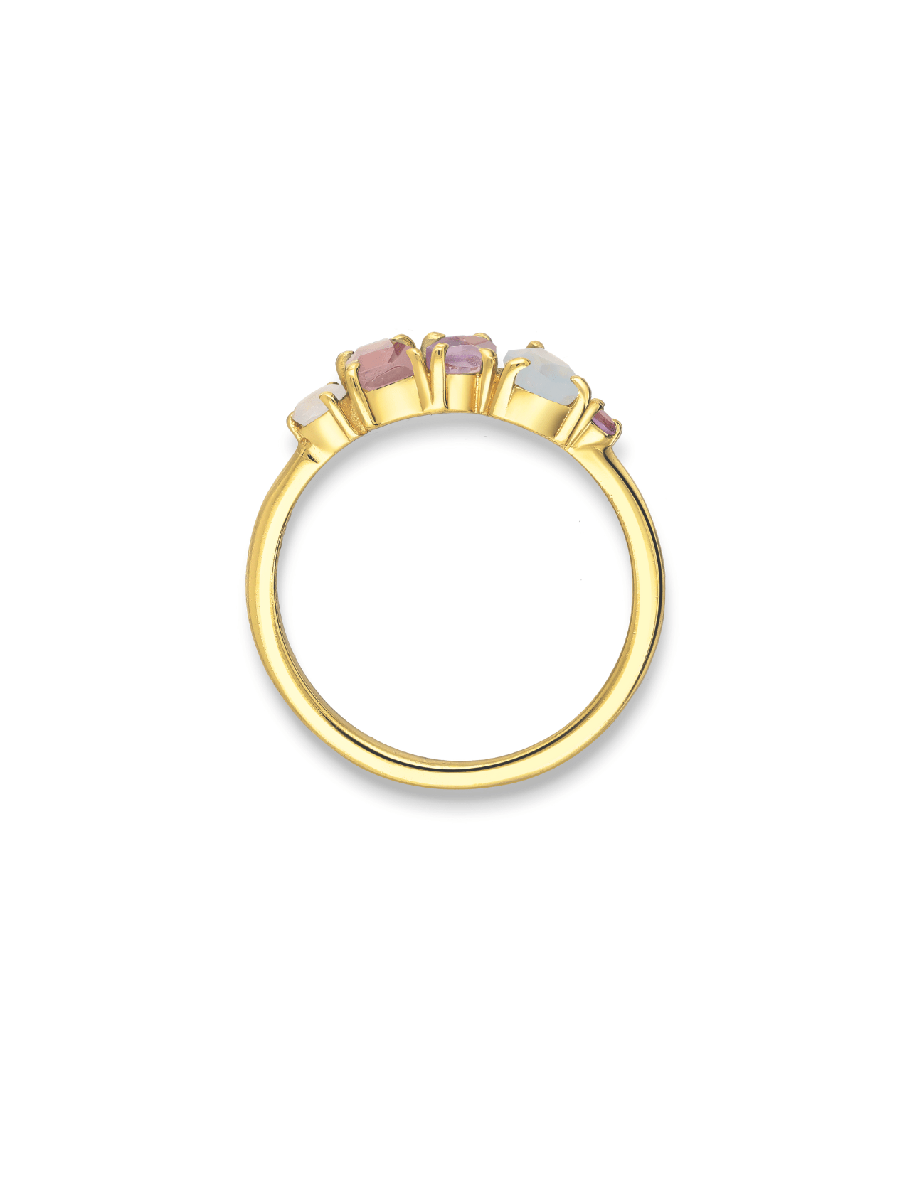 The Rosa Salacia 18ct Gold Vermeil Cluster Ring - Molten Store