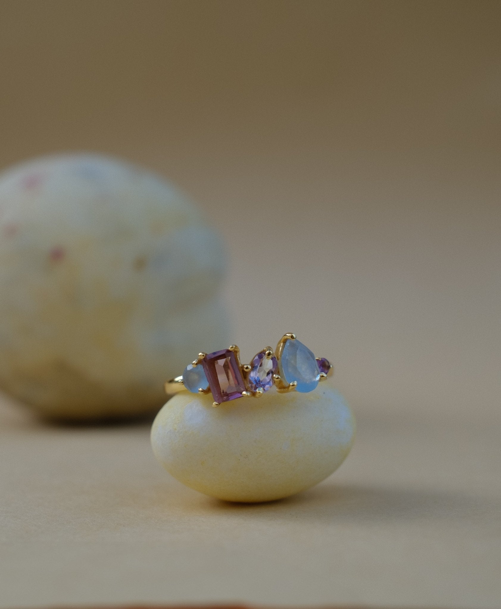 The Rosa Salacia 18ct Gold Vermeil Cluster Ring - Molten Store