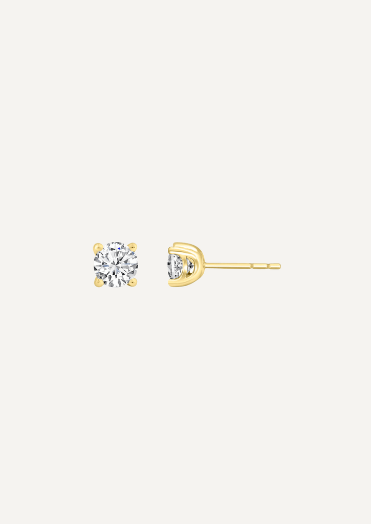 The Rowe 9ct Gold 1.00ct Diamond Stud Earrings - Molten Store