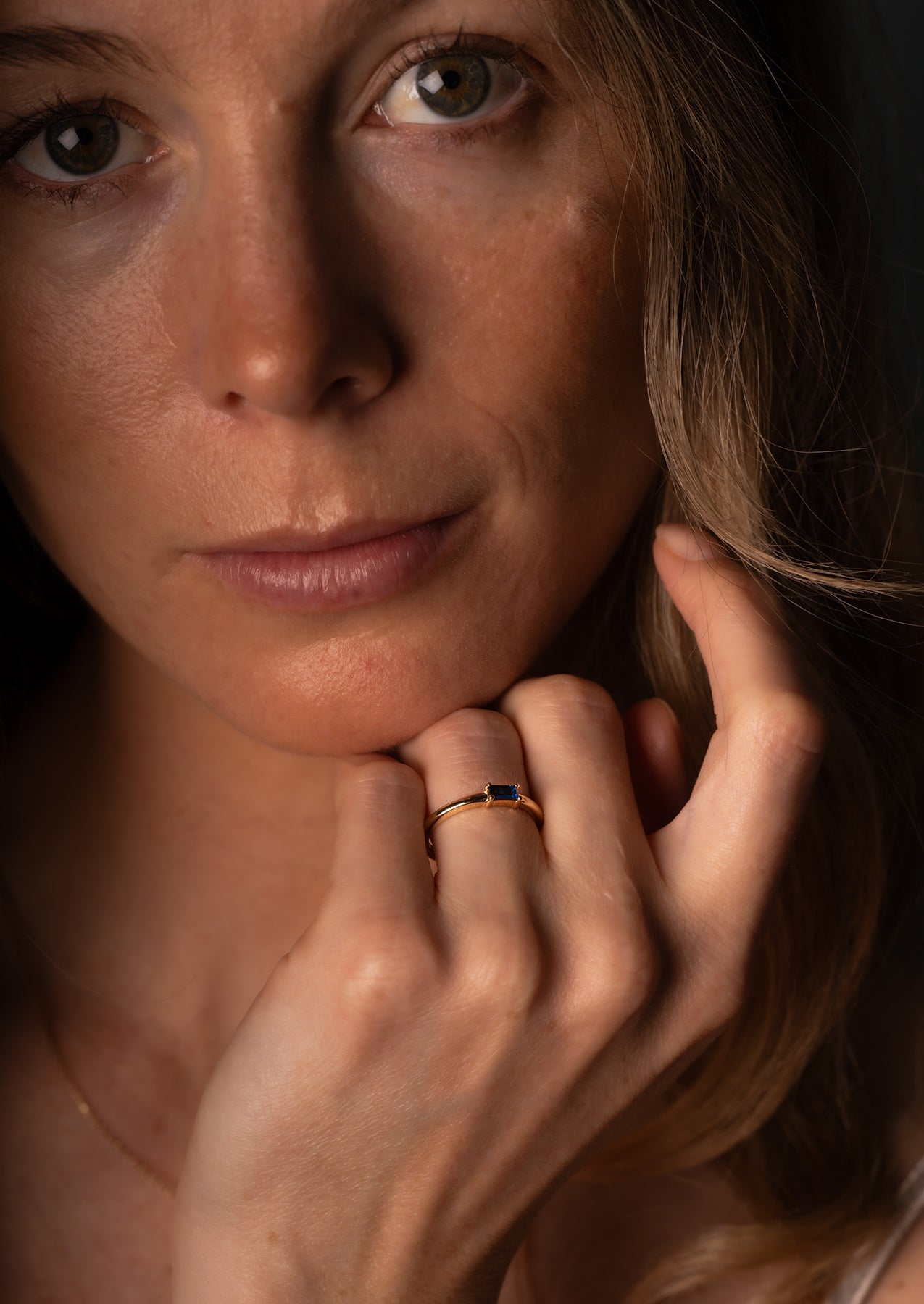 The Rue Sapphire Yellow Gold Ring - Molten Store