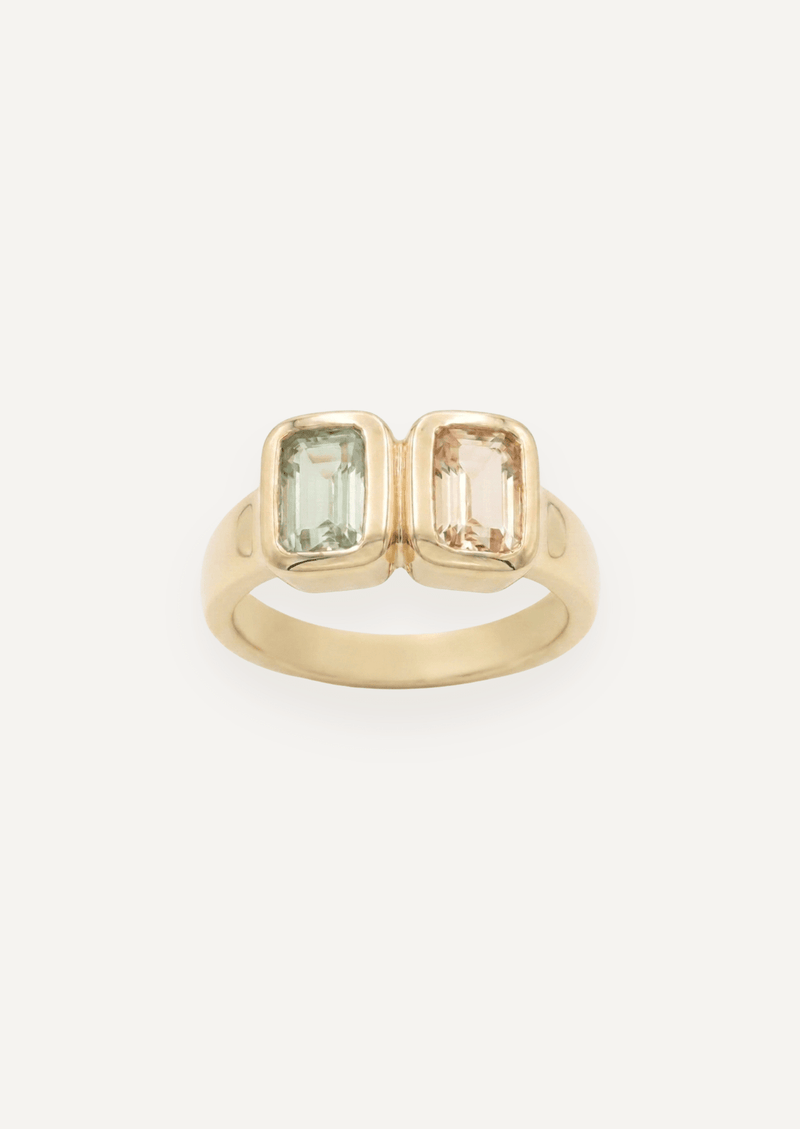 The Sabina Two Stone Cocktail Ring in Citrus - Molten Store