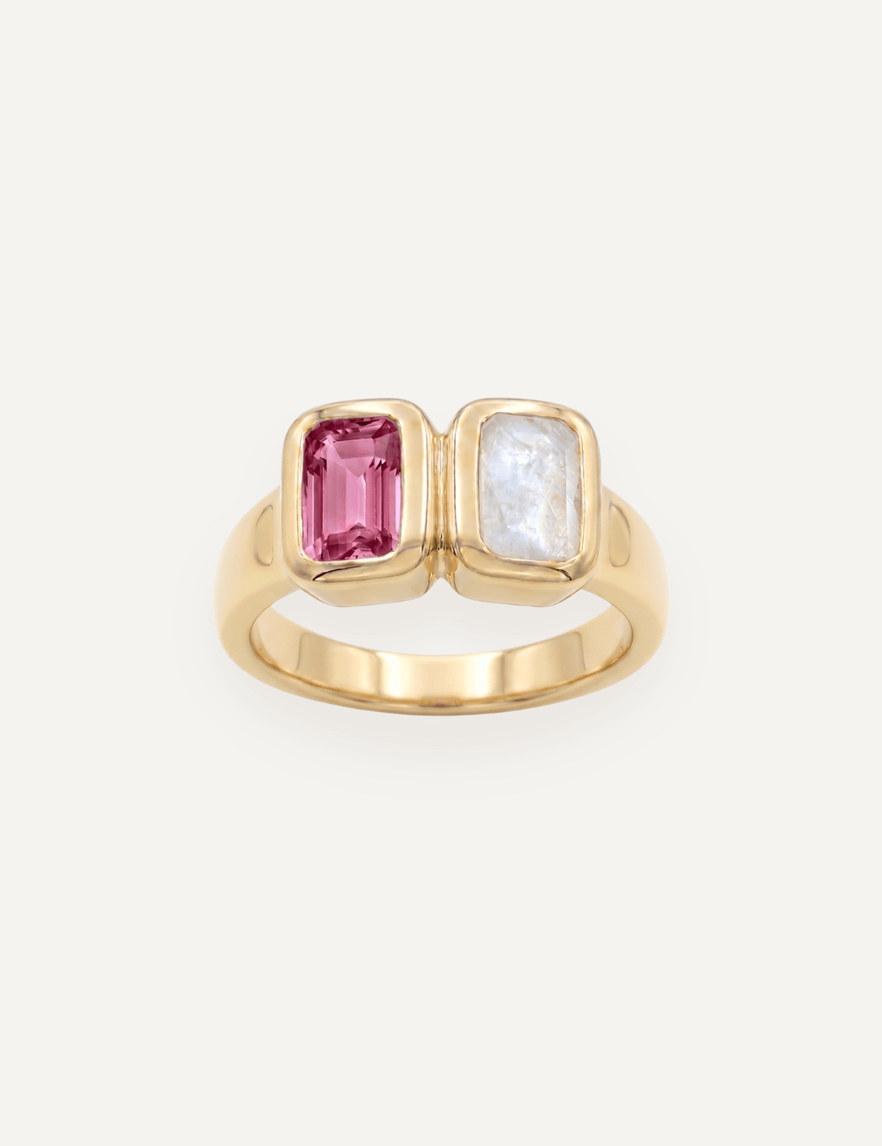 The Sabina Two Stone Cocktail Ring in Hibiscus - Molten Store