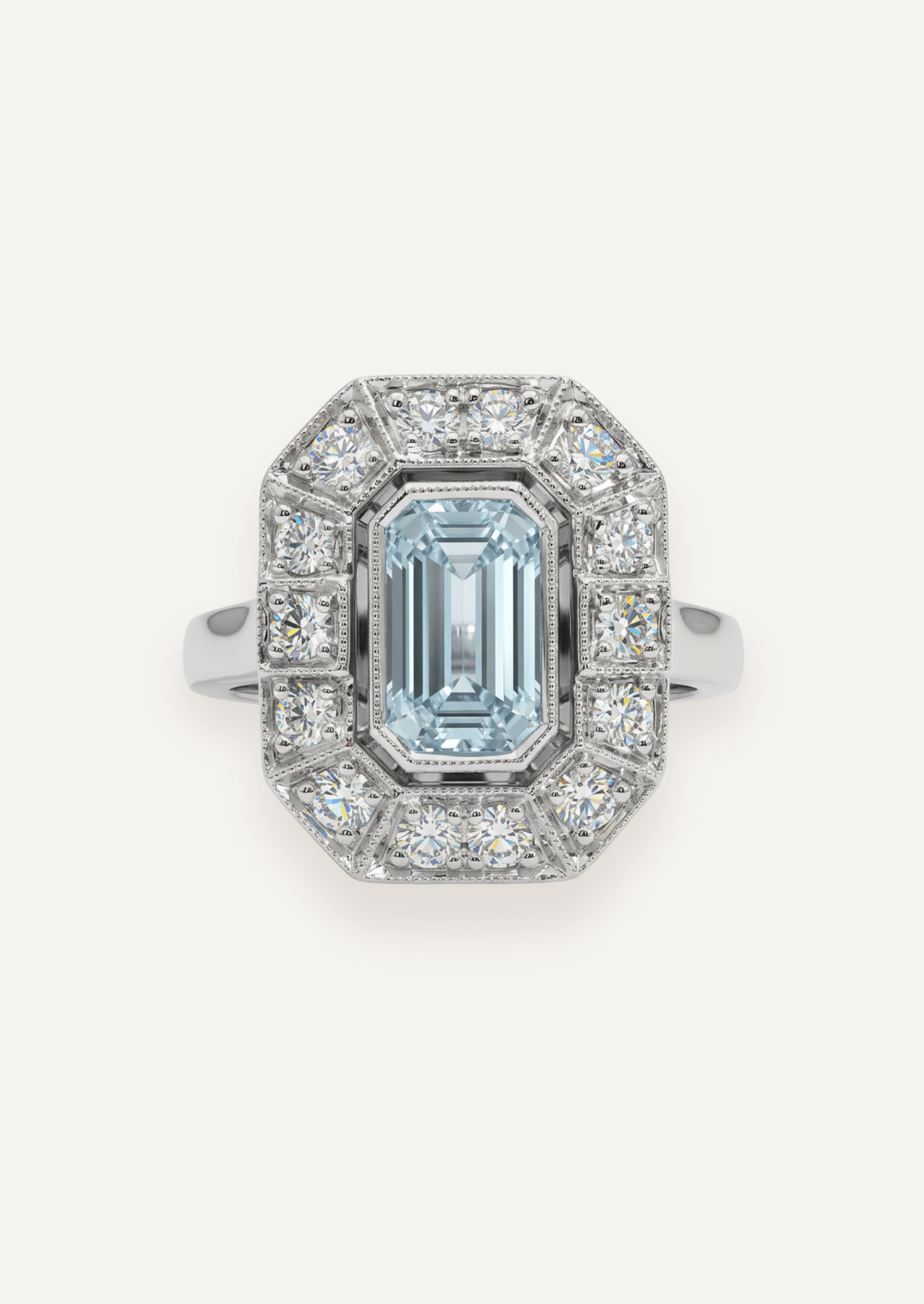 The Sadie Ring with 1.63ct Aquamarine - Molten Store