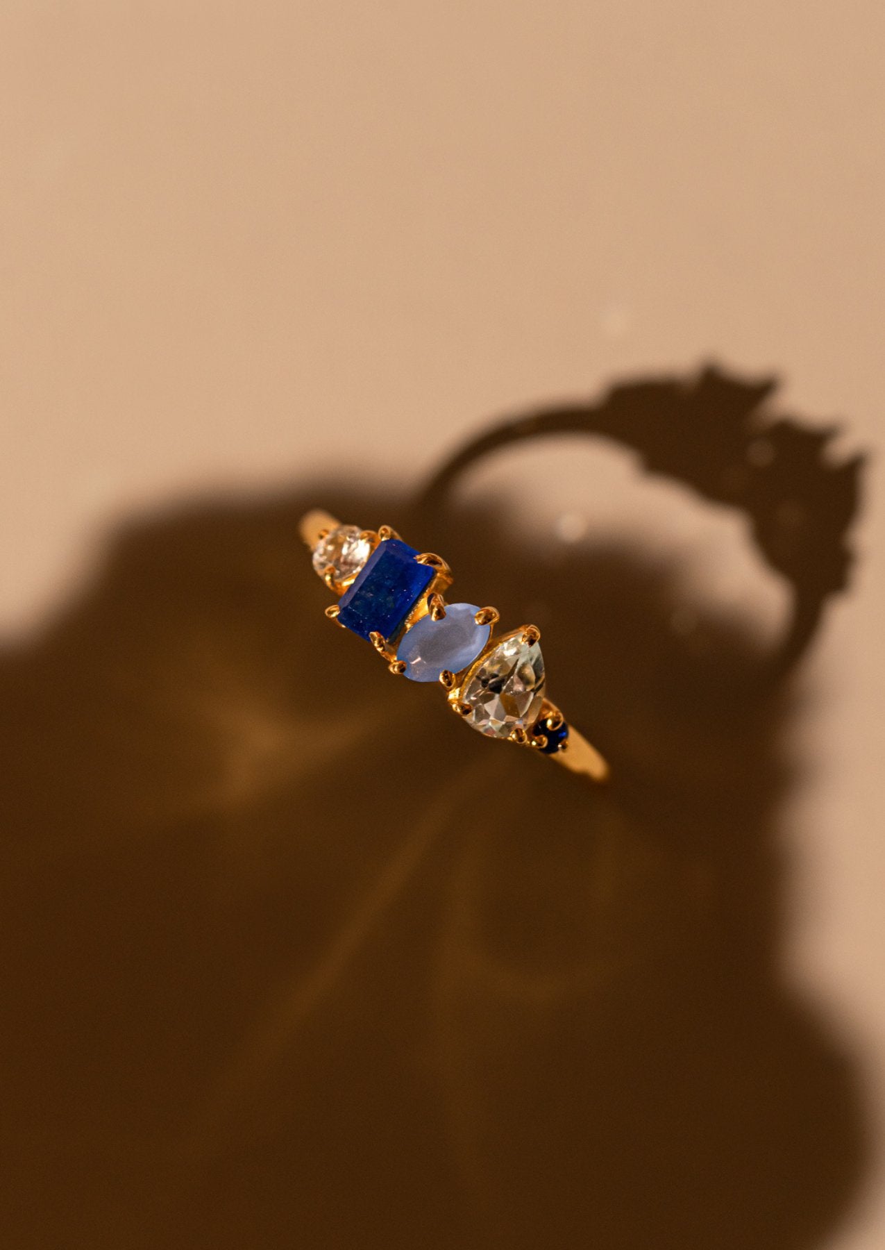 The Azzurra Salacia 18ct Gold Vermeil Cluster Ring - Molten Store