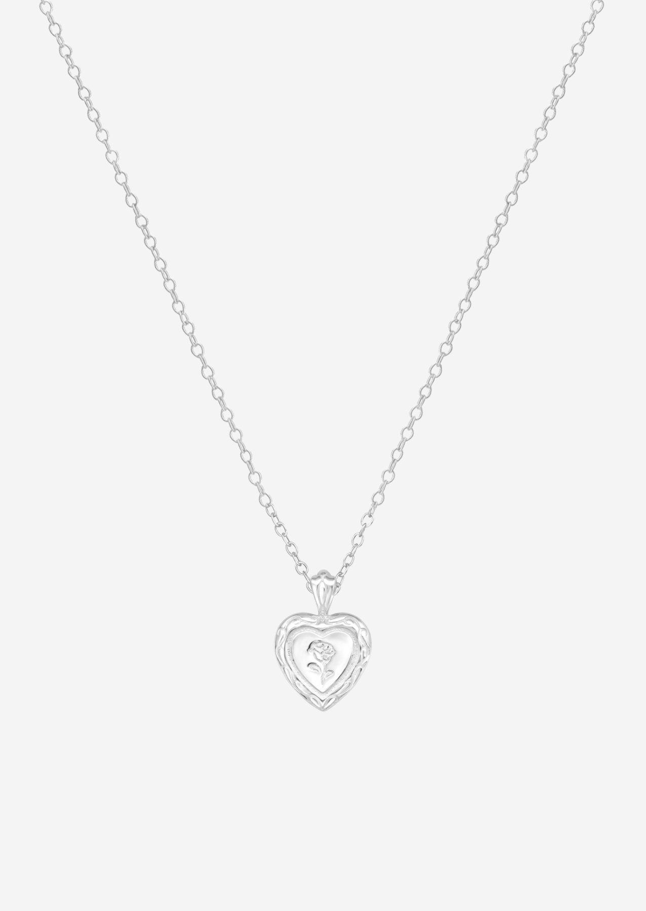 The Secret Heart Silver Necklace with Birthstone Charm Molten Store
