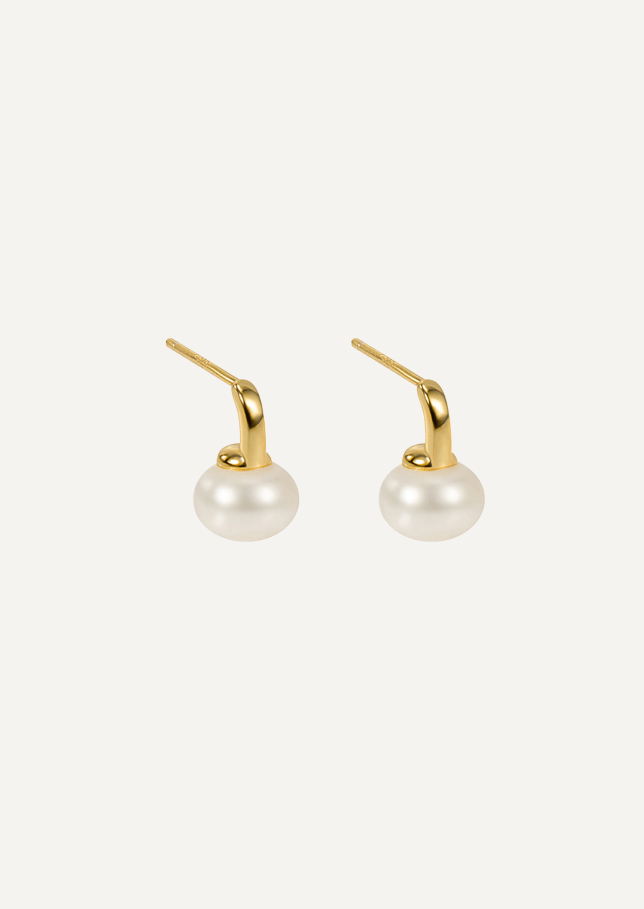 The Selene Gold Vermeil Freshwater Pearl Earrings - Molten Store