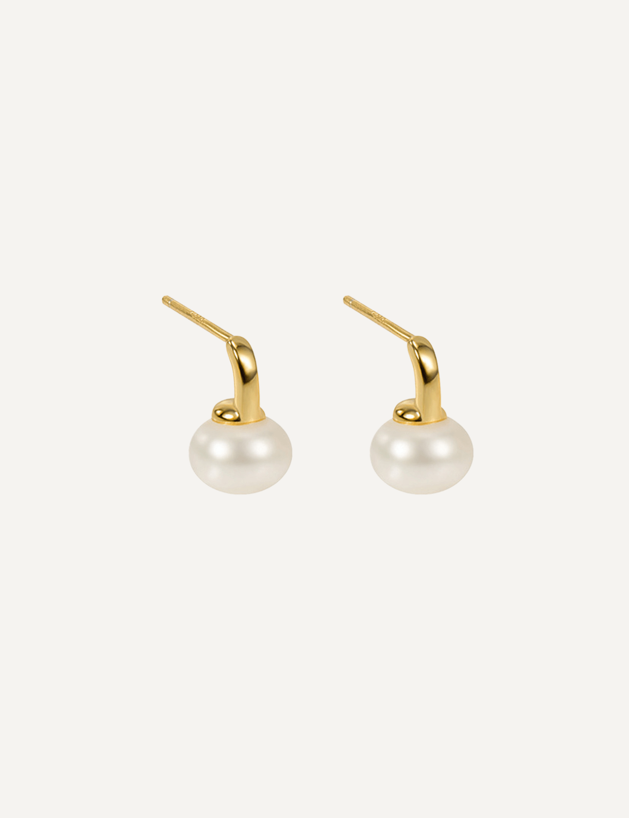 The Selene Gold Vermeil Freshwater Pearl Earrings - Molten Store