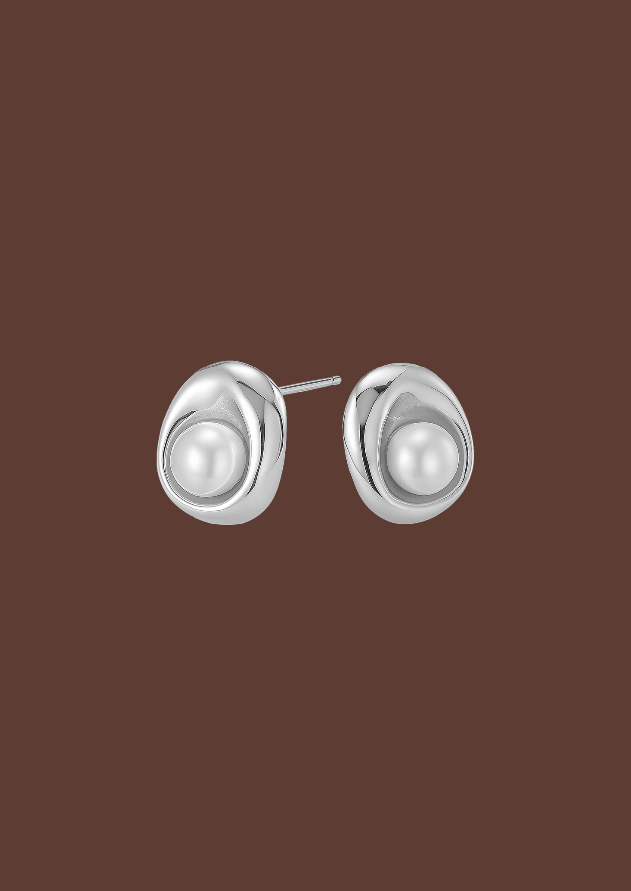 The Solace Sterling Silver Pearl Earrings - Molten Store