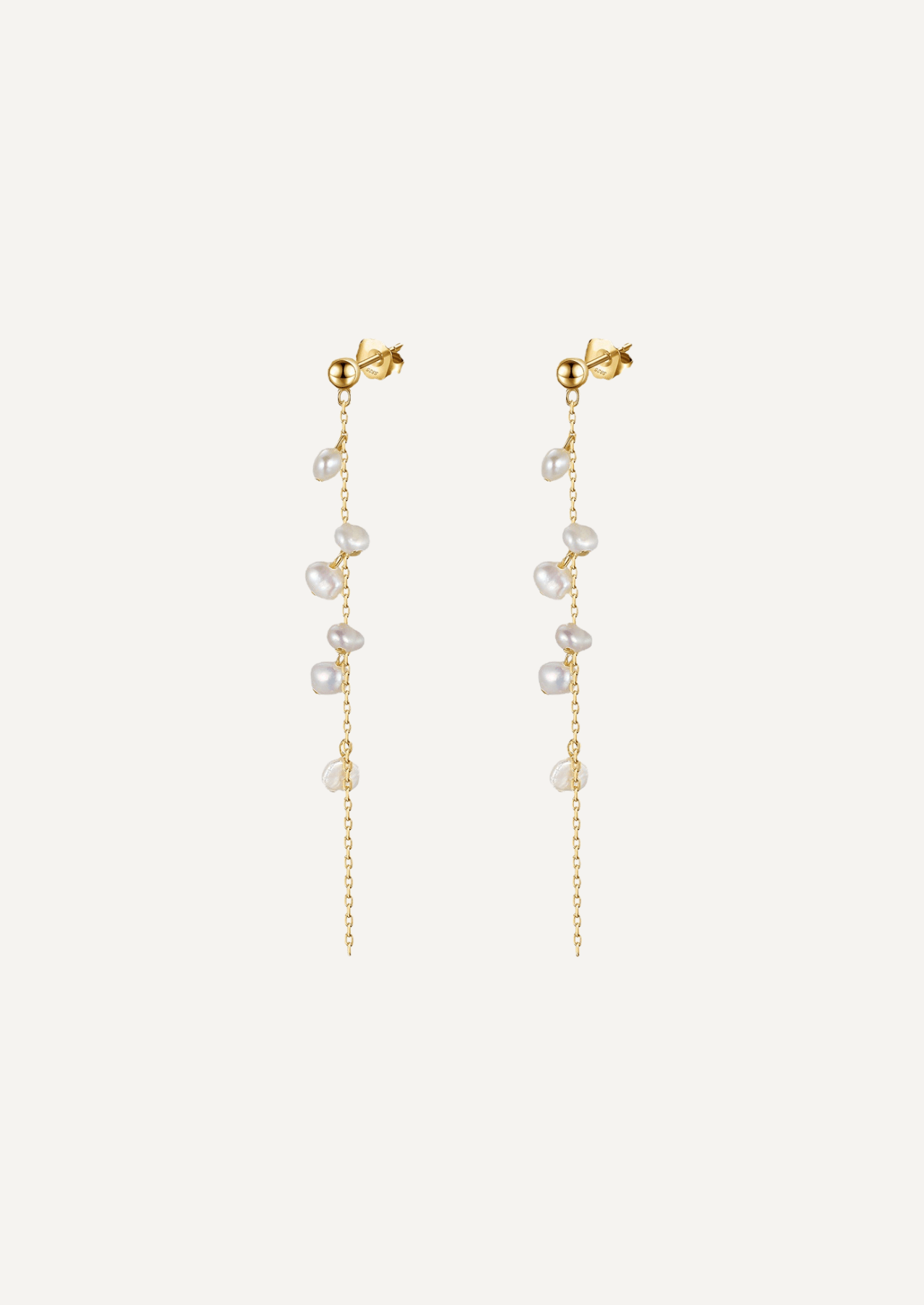 The Solenne Gold Vermeil Pearl Earrings - Molten Store