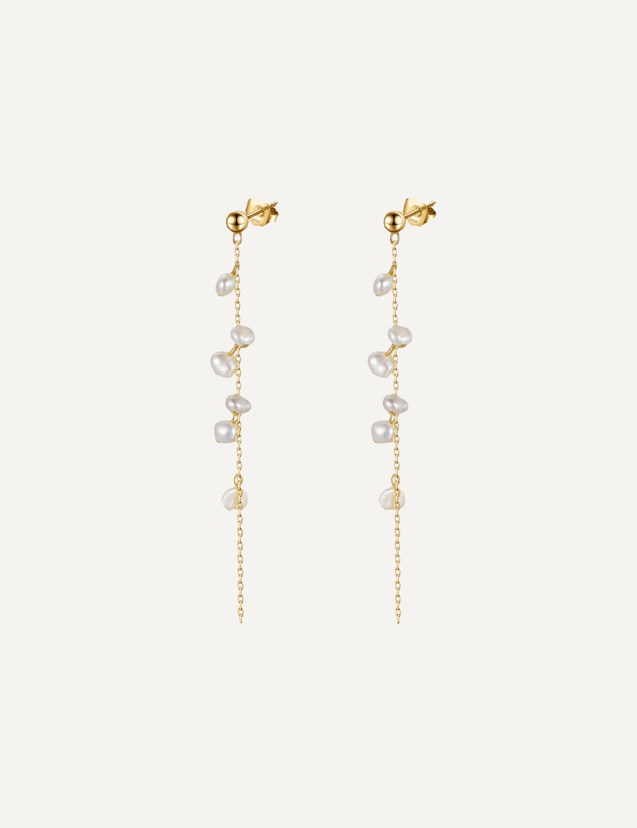 The Solenne Gold Vermeil Pearl Earrings - Molten Store