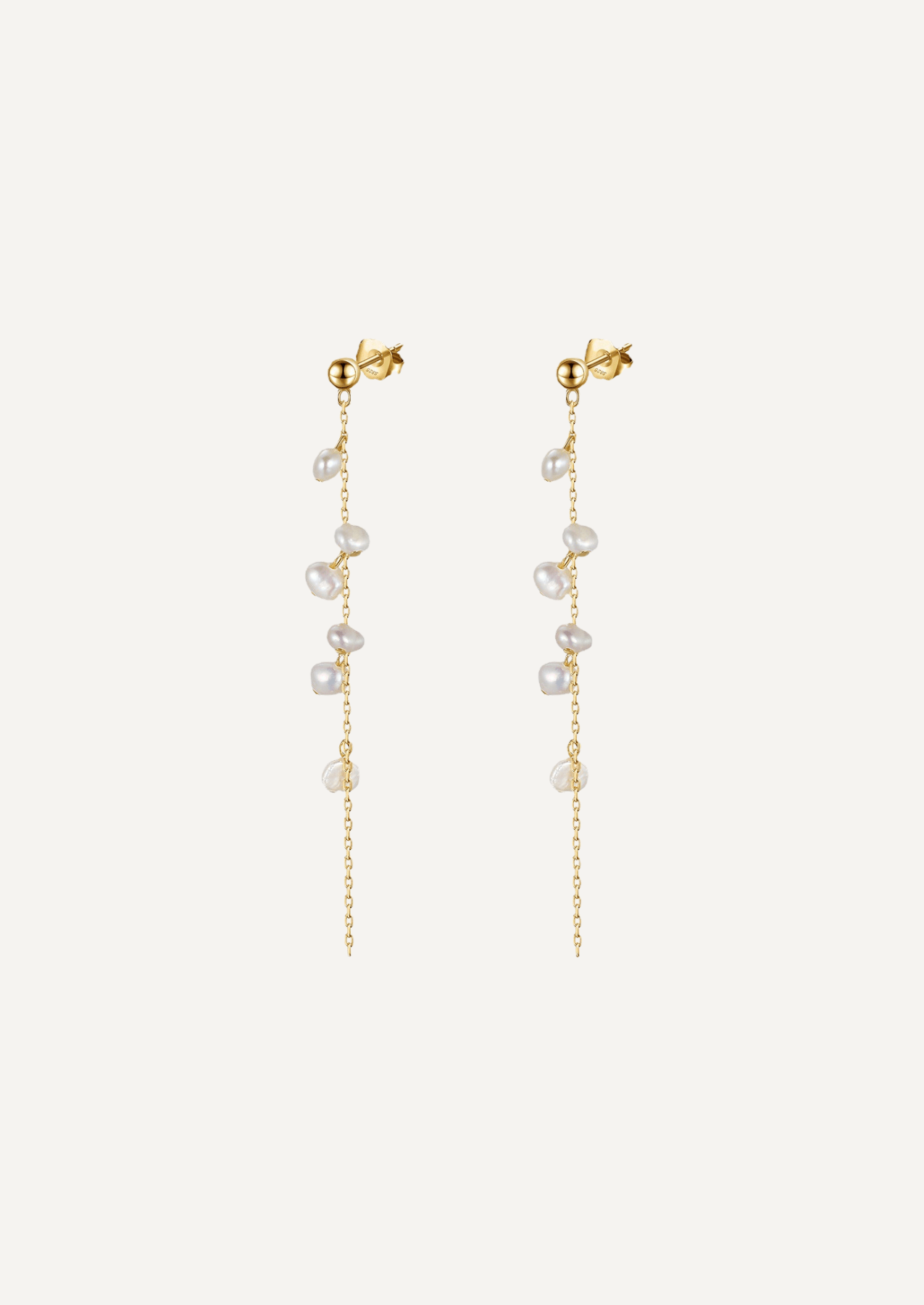 The Solenne Gold Vermeil Pearl Earrings - Molten Store