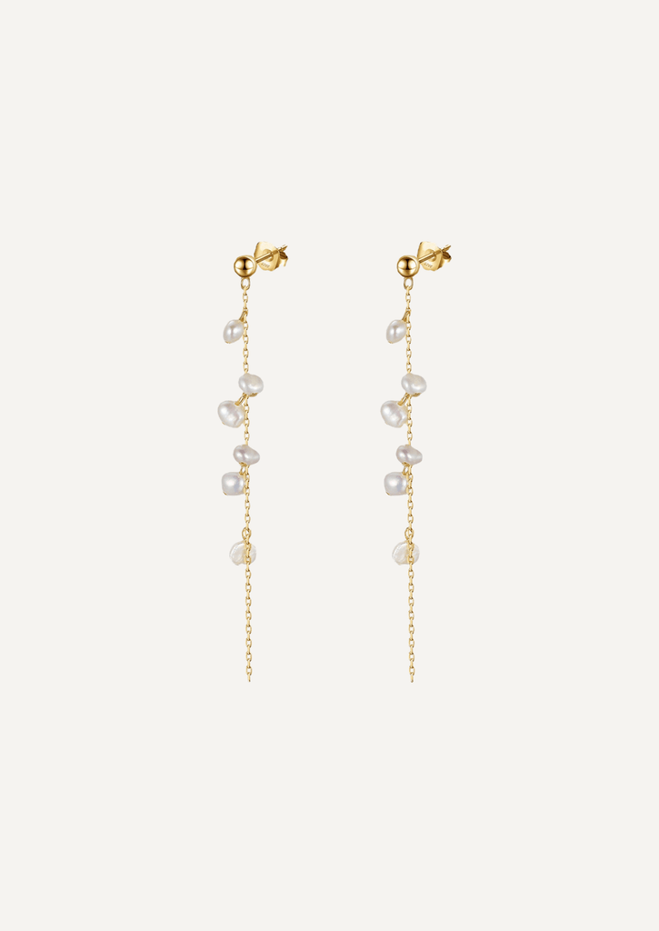 The Solenne Gold Vermeil Pearl Earrings - Molten Store