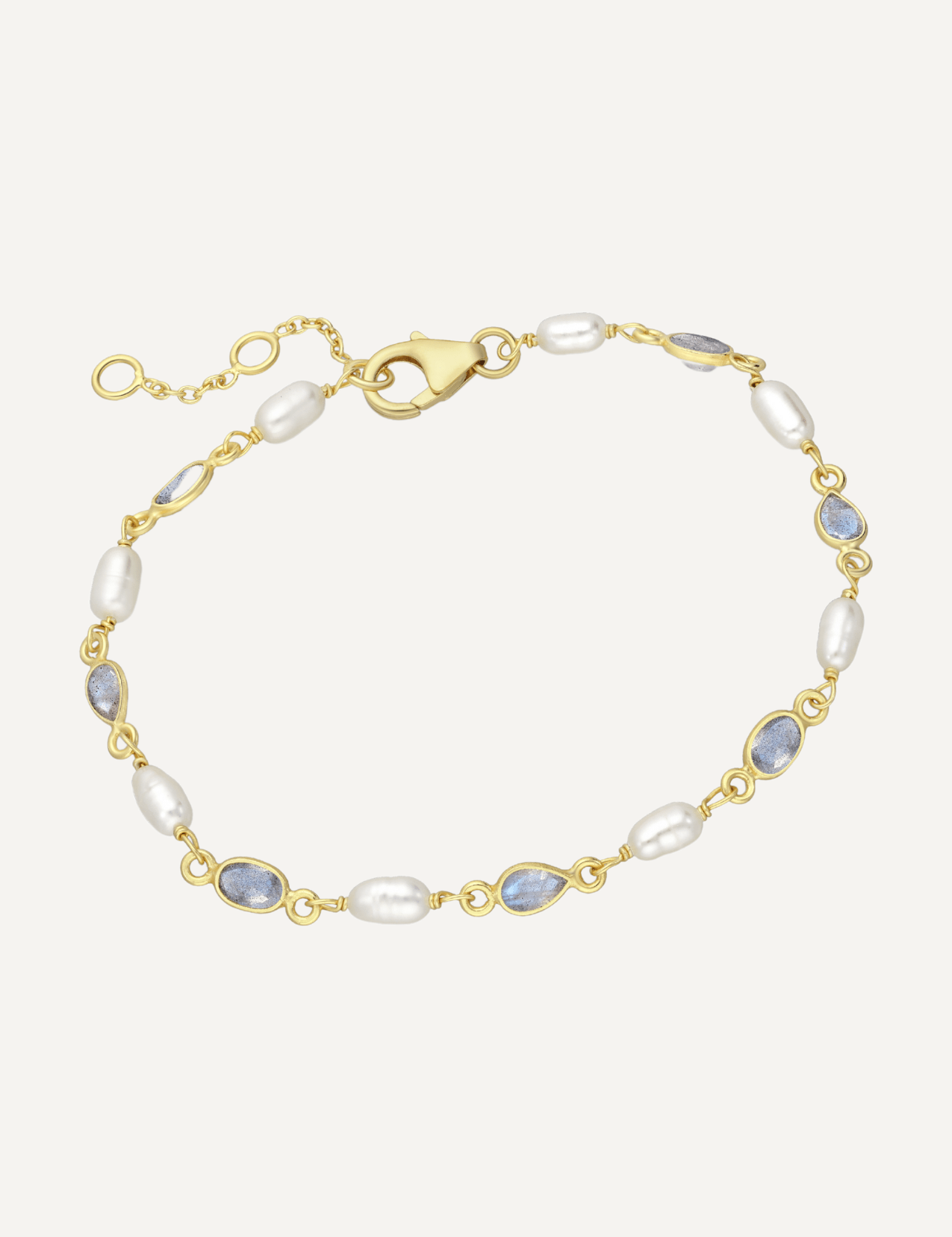 The Sora Bracelet with Labradorite and Freshwater Pearl - Molten Store