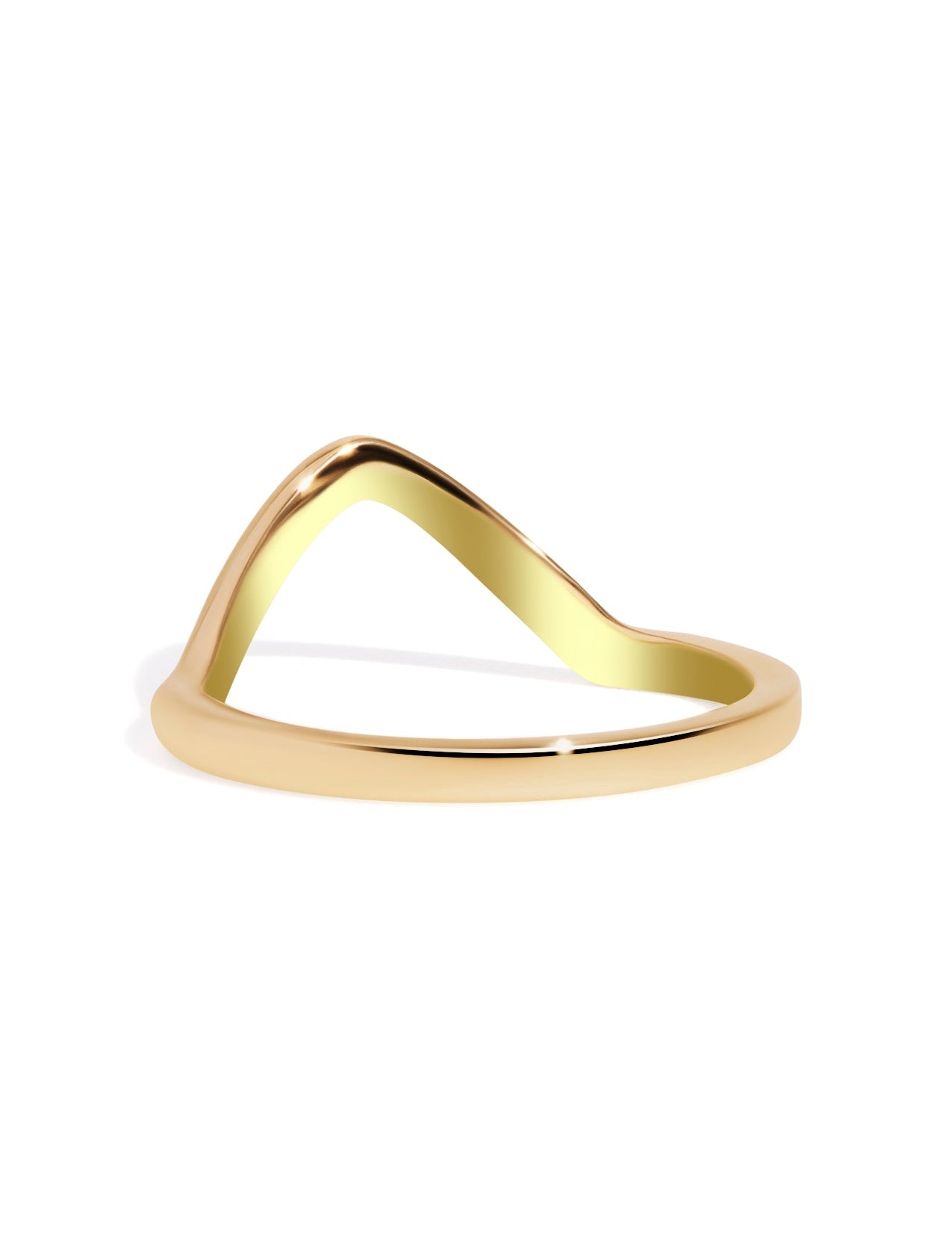 The Spire Yellow Gold Band - Molten Store
