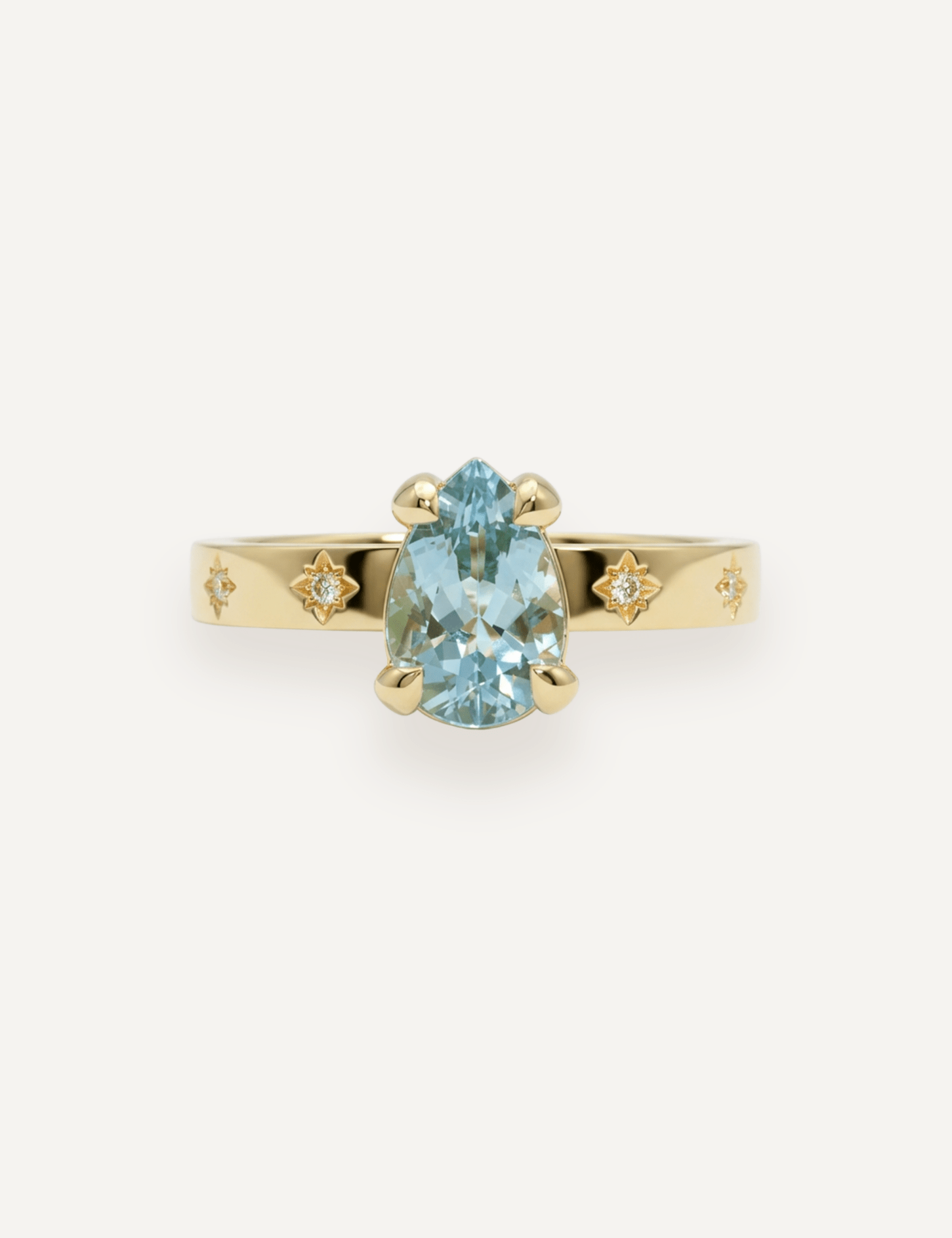 The Stella Ring with 1.14ct Aquamarine - Molten Store
