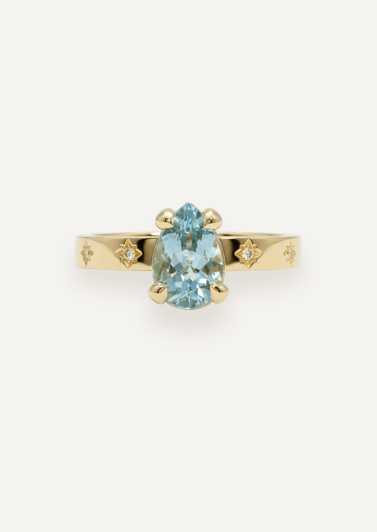 The Stella Ring with 1.14ct Aquamarine - Molten Store