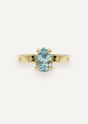 The Stella Ring with 1.14ct Aquamarine - Molten Store