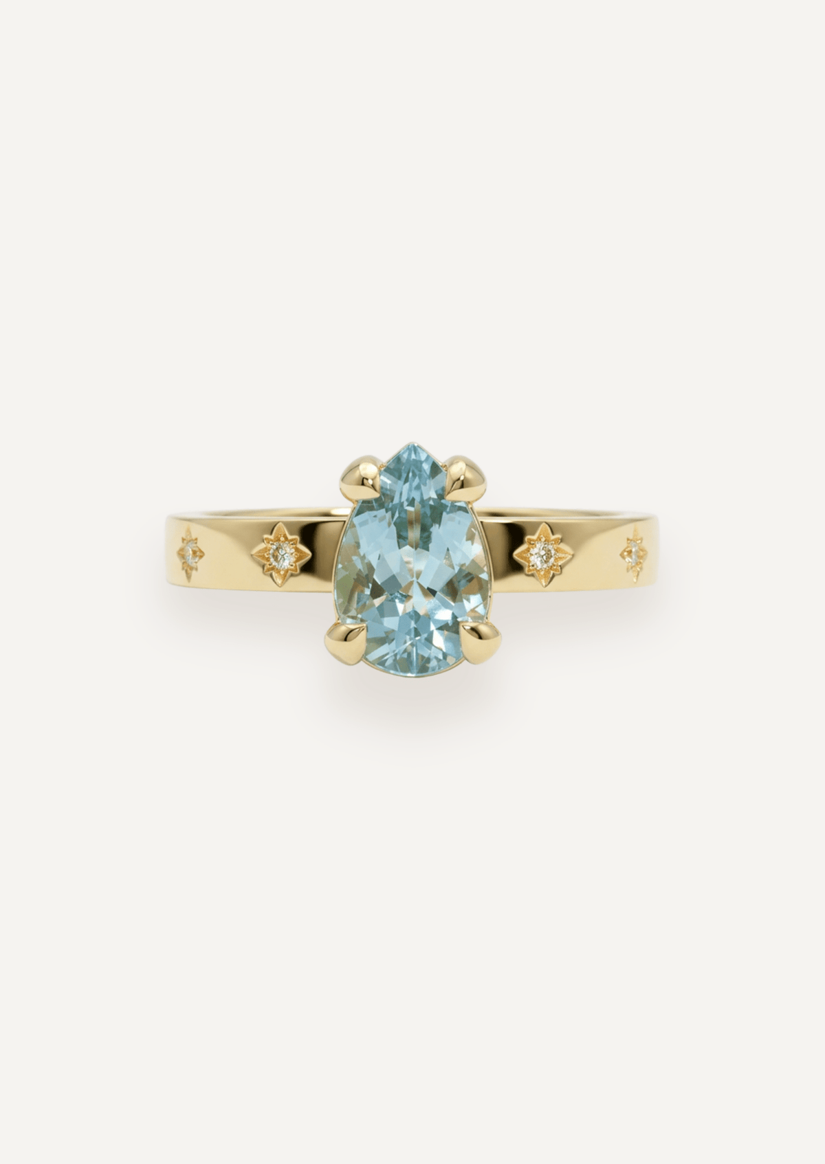 The Stella Ring with 1.14ct Aquamarine - Molten Store