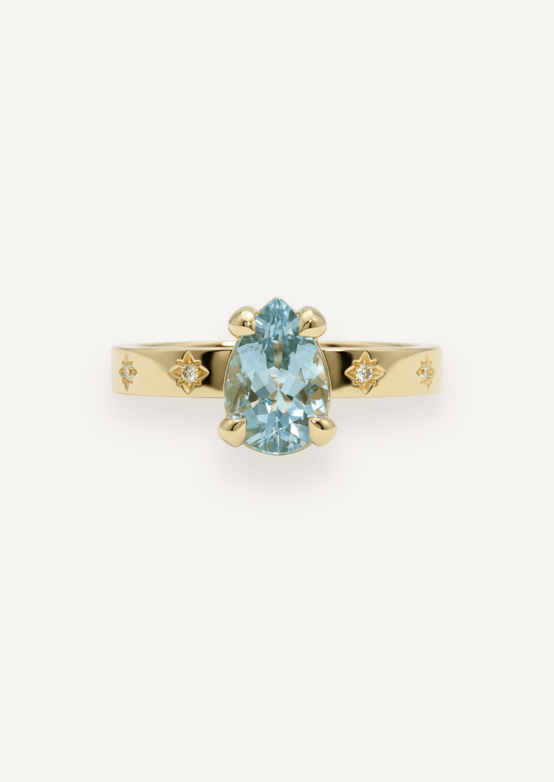 The Stella Ring with Aquamarine
