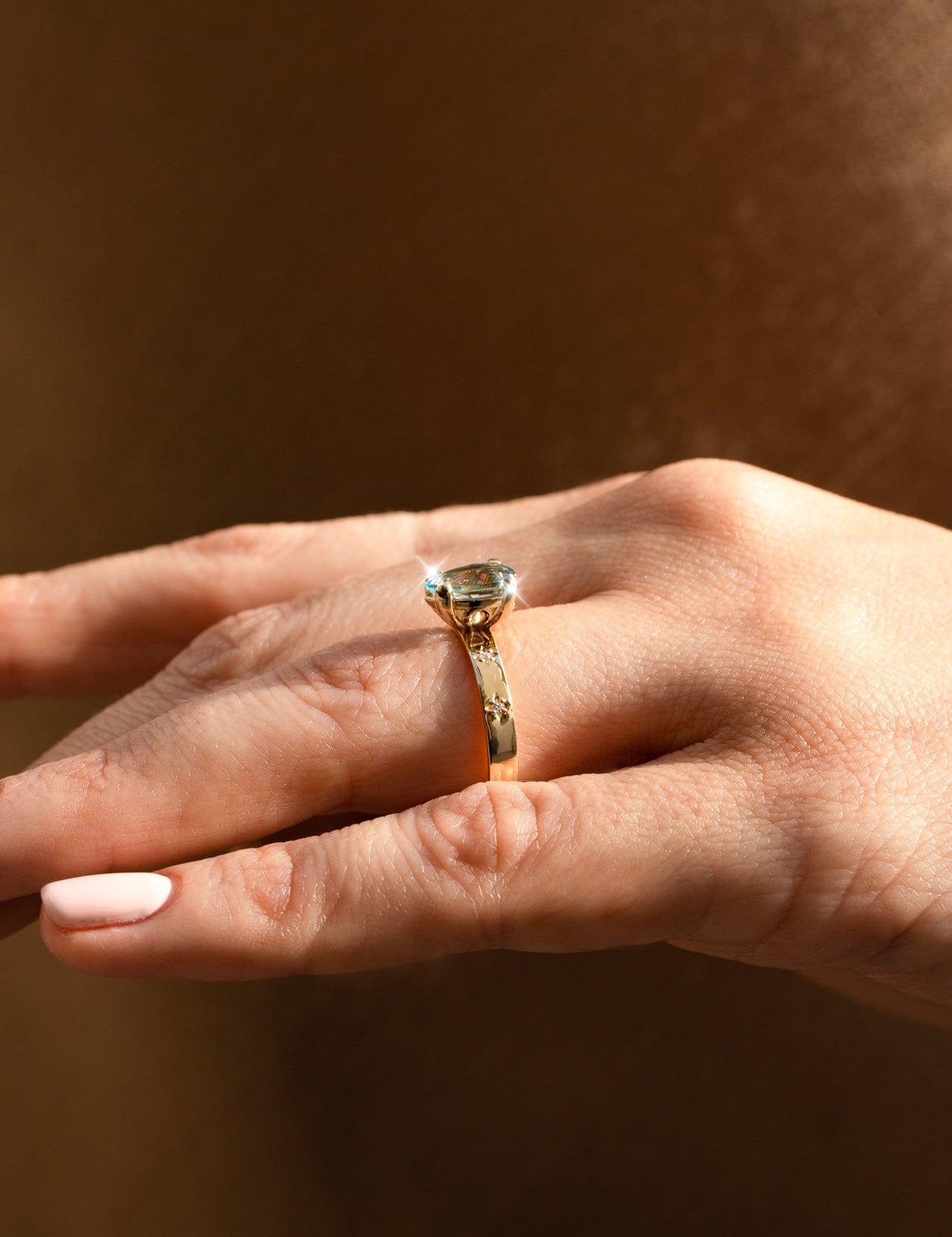 The Stella Ring with 1.14ct Aquamarine - Molten Store