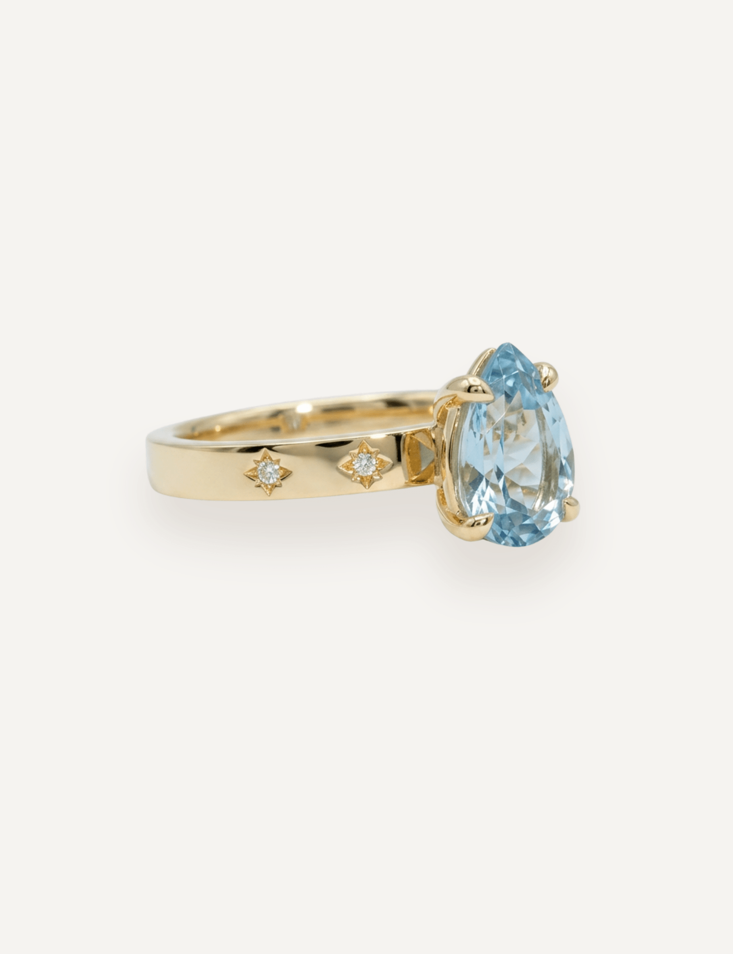 The Stella Ring with 1.14ct Aquamarine - Molten Store