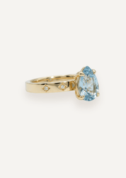 The Stella Ring with 1.14ct Aquamarine - Molten Store