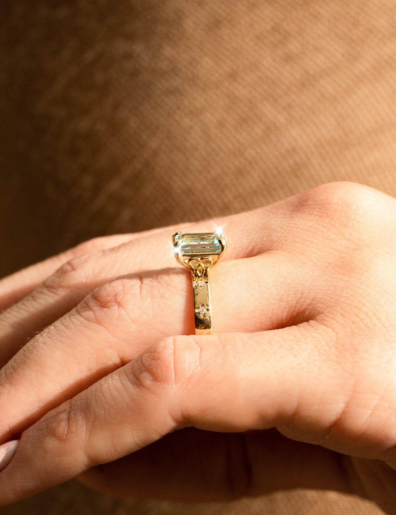 The Stella Ring with 1.43ct Aquamarine - Molten Store