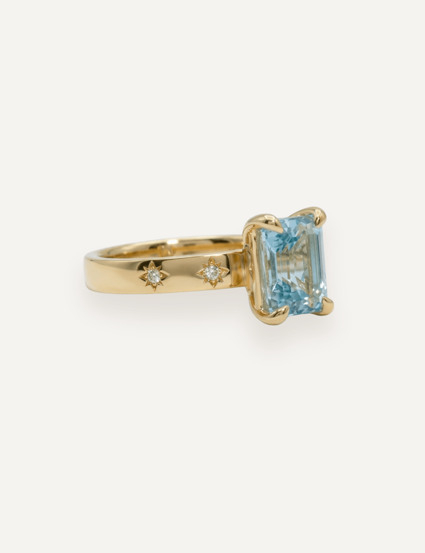 The Stella Ring with 1.43ct Aquamarine - Molten Store