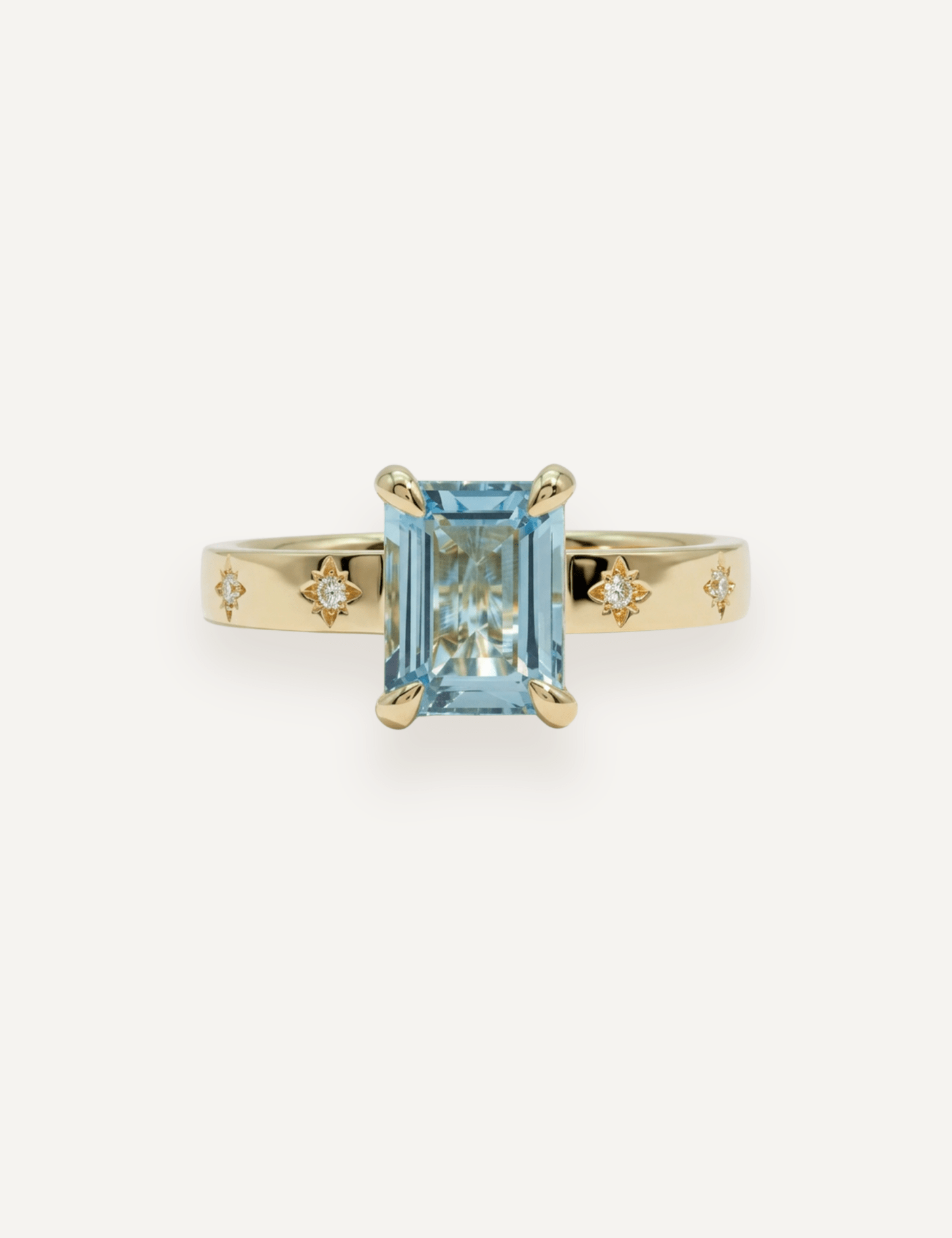 The Stella Ring with 1.43ct Aquamarine - Molten Store