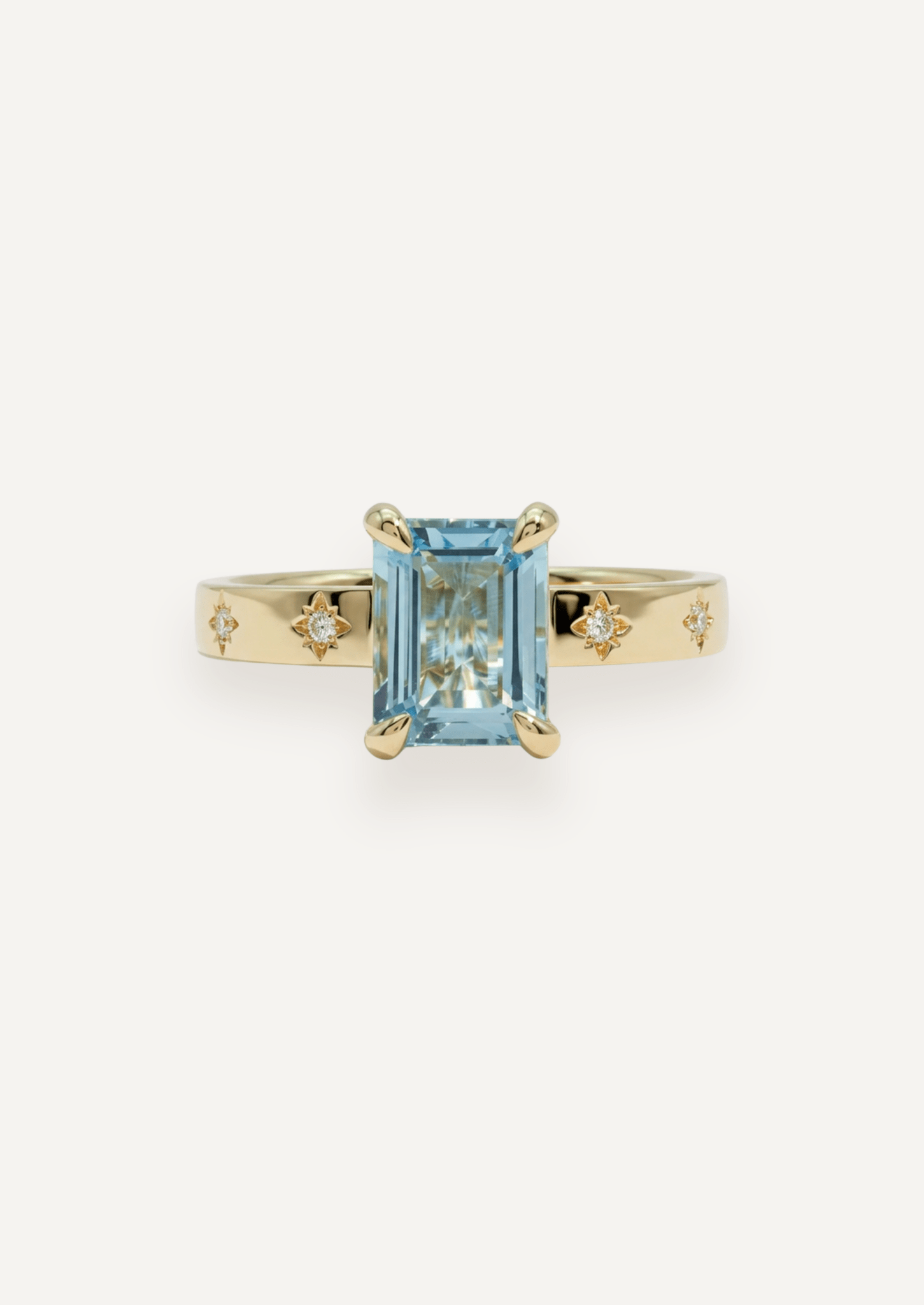 The Stella Ring with 1.43ct Aquamarine - Molten Store