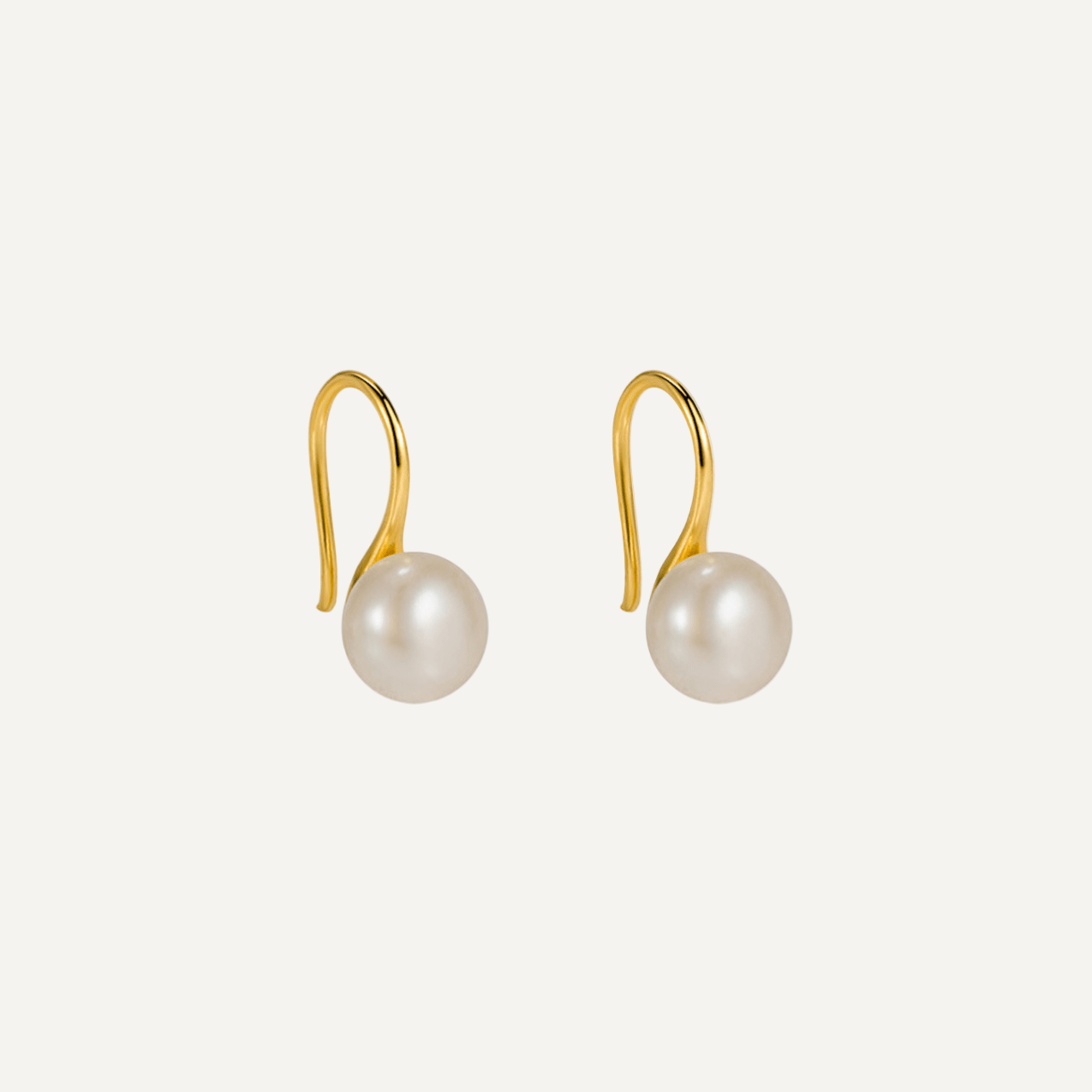 The Still Gold Vermeil Pearl Earrings - Molten Store